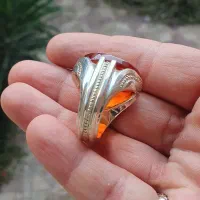 انگشتر عقیق دستساز تراش جواهری|جواهرات|گرگان, |دیوار