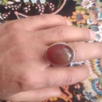 عقیق یمنی رگ دار بزرگ قدیمی
