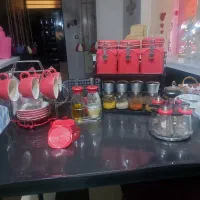 ست جا ادویه ای همراه با کاپ و زیر کاپی