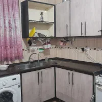 کابینت فلز  کامل آشپزخانه،  به همراه هود و سینک|آب‌چکان و نظم‌دهنده ظروف|بیرجند, |دیوار