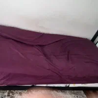 تخت یکنفره فلزوچوب  بدون تشک