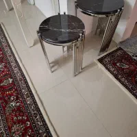 جلو مبلی استیل با رویه سنگ گرانیت با سه عدد عسلی|مبلمان خانگی و میز عسلی|ارومیه, |دیوار