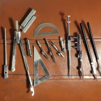 ۳ست پرگار ابزار مهندسی نقشه کشی آلمانی عتیقه قدیمی