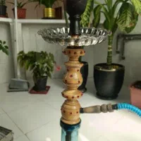 قلیان چوب زرد|کلکسیون اشیاء عتیقه|ایلام, |دیوار