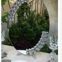 آیینه وشمعدان گل رز به همراه میز