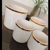 چهار عدد گلدان سرامیکی ست