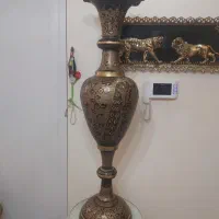 گلدان برنجی..سماور..|کلکسیون اشیاء عتیقه|اسلامشهر, باغ فیض|دیوار