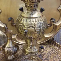 سماور گازی و برقی wod طرح نیلوفر سماور تمام برنجی|سماور، چای‌ساز، قهوه‌ساز|اصفهان, نقش جهان|دیوار
