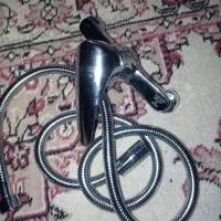 شیر اهرمی توالت همراه با شلنگ فلزی