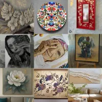 تابلو نقاشی منظره وچهره