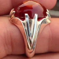 انگشتر نقره دستساز حق وردی باباقوری سرخ|بدلیجات|تهران, نیروی هوایی (پیروزی)|دیوار