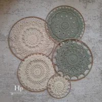 دیوارکوب قلاب بافی|صنایع دستی و سایر لوازم تزئینی|رودسر, |دیوار