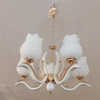 لوستر سه شعله  آبکاری. گلد. کروم.