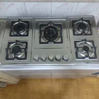اجاق گاز استیل صفحه ای رومیزی پنج شعله