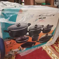 تفلون زرساب پلم 13پارچه شیک وکامل|ظروف پخت‌وپز|شیراز, شهرک گلدشت حافظ‎|دیوار