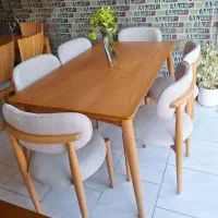 نهار خوری چوب راش 2 سال ضمانت|میز و صندلی غذاخوری|اشکذر, |دیوار