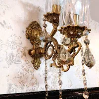 لوستر دیواری برنجی