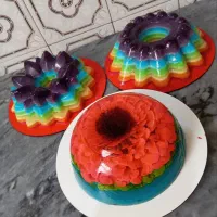 کیک تولد لواشکی ژله یلدایی دسرفینگرفود تزیین پفیلا