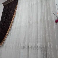پرده باتمام وسایل کتیبه .تو.والن.چوب پرده