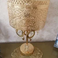 آباژور رومیزی طلایی