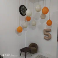 بادکنک تم نارنجی کرم