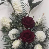 گل مصنوعی با گلدان سرامیک