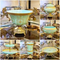 ست پذیرایی۴ تکه طلاکوب چک هم قبوله فقط فروش آنلاین|ظروف سرو و پذیرایی|تبریز, |دیوار