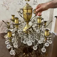 لوستر برنجی هشت شاخه درحد نو