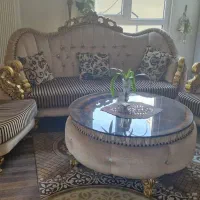 مبل نیم ست با میز وسط و شیشه|مبلمان خانگی و میز عسلی|کرج, فاز ۱ مهرشهر|دیوار