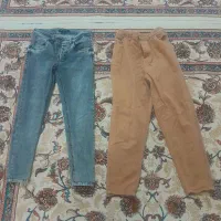 دوعددشلوار لی بدونه ایراد