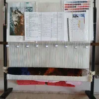 دار تابلوفرش همراه با نخ هاو لوازم مورد نیاز بافت