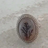انگشتر نقره با نگین شجر، بسیار زیبا|جواهرات|بیجار, |دیوار