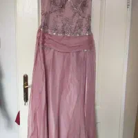 لباس مجلسی صورتی حریر گیپور همراه کت|لباس|ری, شهادت|دیوار