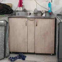 کابینت فلزی جادار و تقریبا نو با هود|آب‌چکان و نظم‌دهنده ظروف|خرم‌آباد, |دیوار