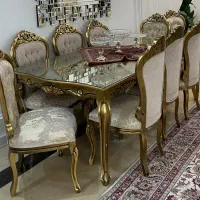 سرویس مبلمان ۹ نفره ورق طلا|مبلمان خانگی و میز عسلی|مشهد, آزادشهر|دیوار
