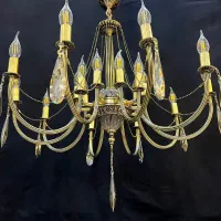 لوستر ۸ شاخه ۱۶ شعله برنجی مدل نئو کلاسیک ۸ شاخه