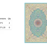 فرش ابریشم کد ۱۶۰۰۶۵ در رنگنبندی جذاب|فرش|تبریز, |دیوار