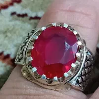 انگشتر نقره یاقوت وتسبیح کونل بسیار پر کار وزیبا|جواهرات|ایرانشهر, |دیوار