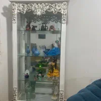 بوفه اینه دار چوب سفید و طلایی