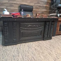 میز مدیریت آراد گل مشکی طرح سنگ