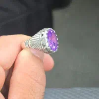 انگشتر نقره سنگ الکساندریت