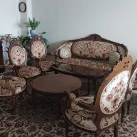مبلمان ۹ نفره و نهار خوری ۱۰ نفره استیل مدل ۷ گل