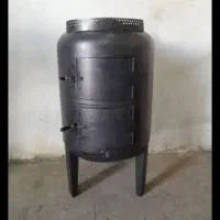 بخاری هیزمی چوبی گازی ورق ضخیم فر دار