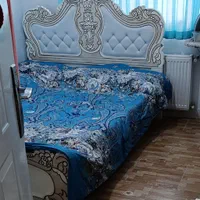 تخت خواب دو نفره با میز آرایش و پاتختی در مهرگان|تخت و سرویس خواب|محمدیه-قزوین, |دیوار