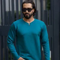 تیشرت یقه کوبایی آستین بلند (پوشاک جومه)