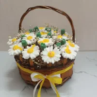 باکس و سبد گل شمعی بابونه