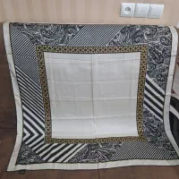 دو عدد روسری ابریشم ژاکارد مجلسی دست دوز|لباس|ری, فیروزآبادی|دیوار