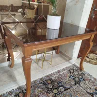 میز ناهارخوری ۶ نفره  چوبی با شیشه