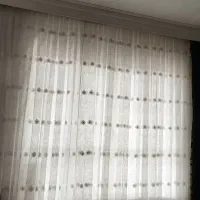 پرده حریر وتور و دستک