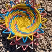 طبق یا طبگ حصیری دستباف|صنایع دستی و سایر لوازم تزئینی|اهواز, دغاغله|دیوار